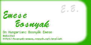 emese bosnyak business card