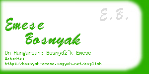 emese bosnyak business card